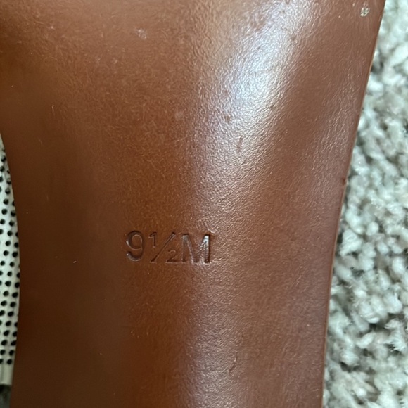 Tory Burch Lowell 2 Perforated Mesh Leather Heeled Sandals White Resort 9.5 - Picture 6 of 6